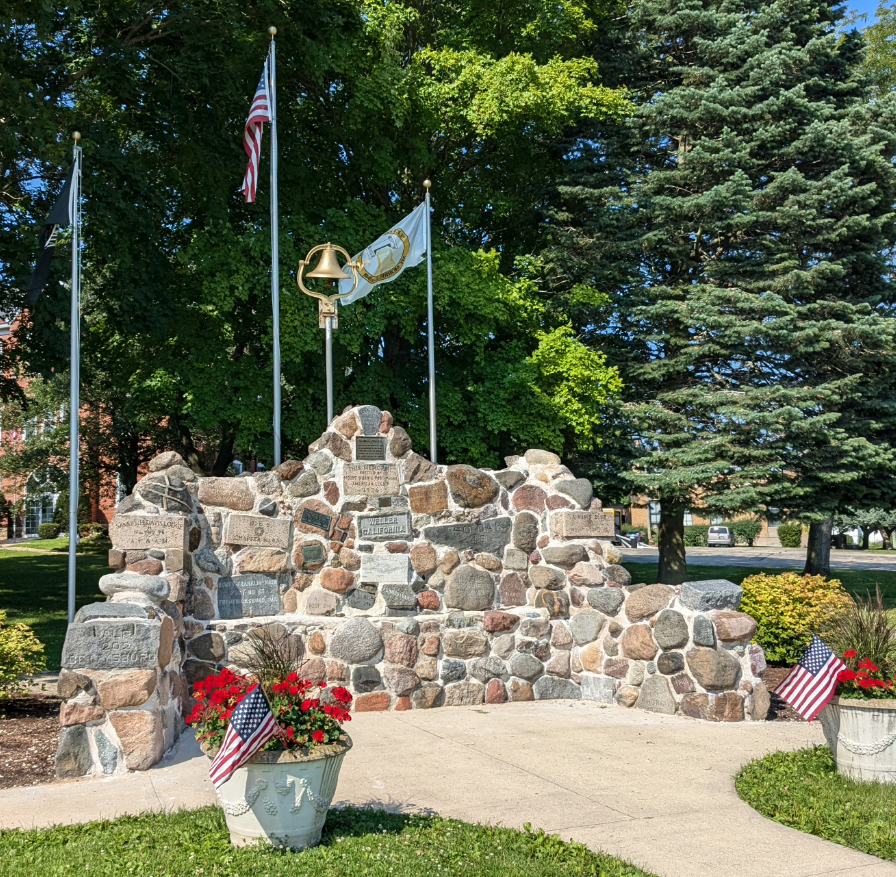 Veterans Memorial Fountain in Mt Morris