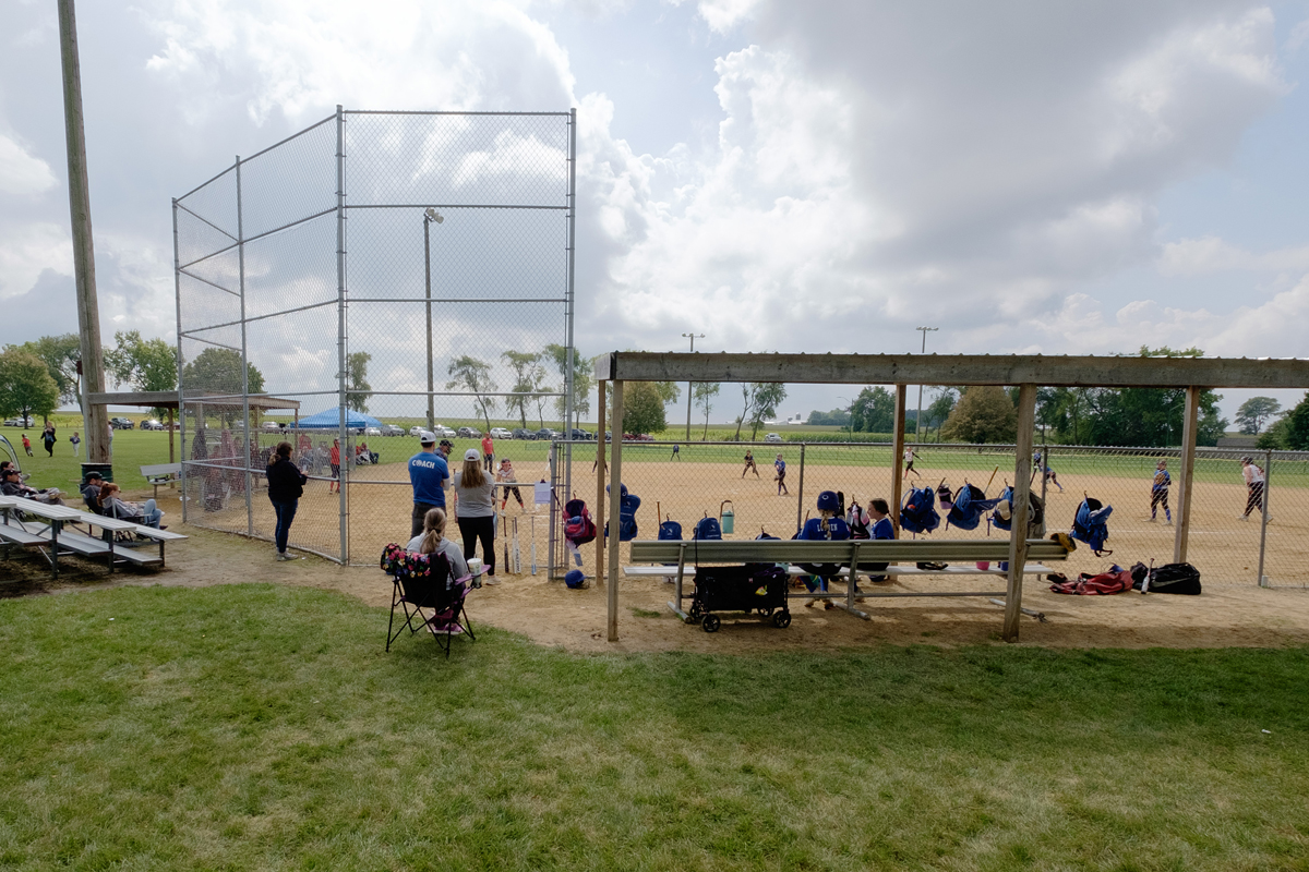 Recreation on deck at Dillehay Park in Mt. Morris, Illinois