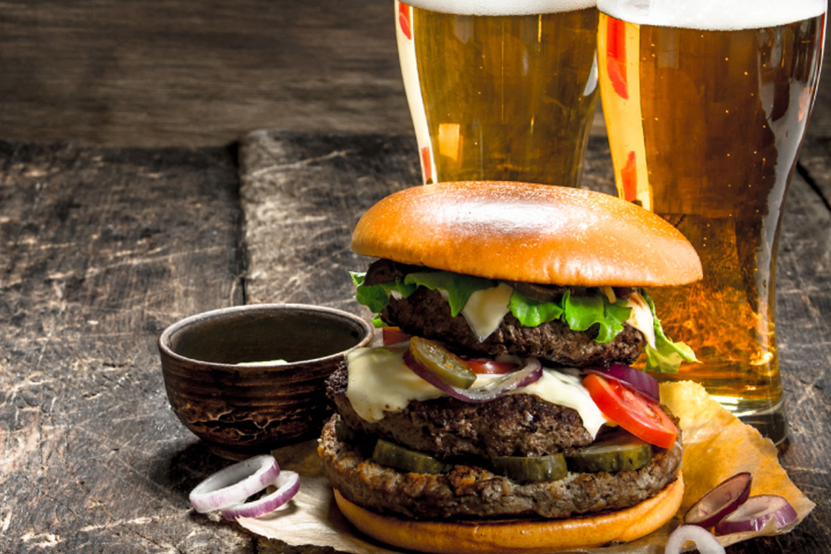 Enjoy a burger and beer at Idle Hour in Mt. Morris, Illinois