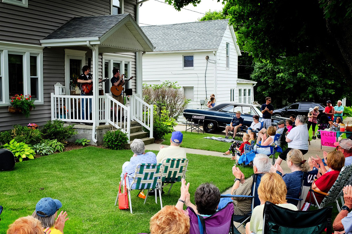 Porchfest is the ultimate grassroots community music festival held in the summers in Mt. Morris, Illinois. All genres of music played throughout the town.